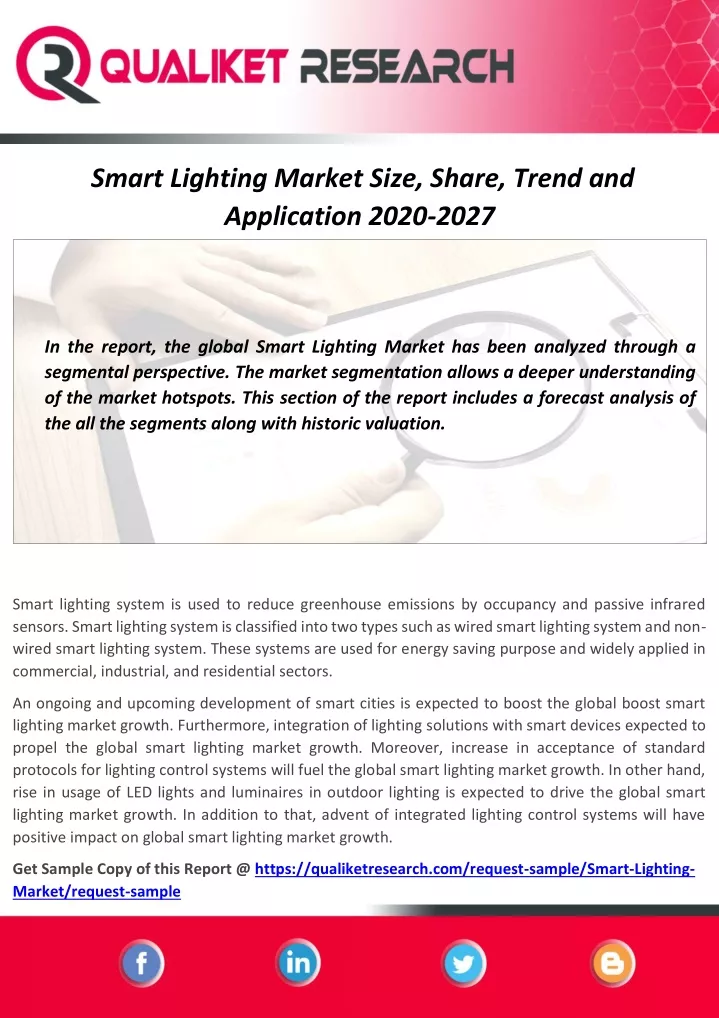 smart lighting market size share trend
