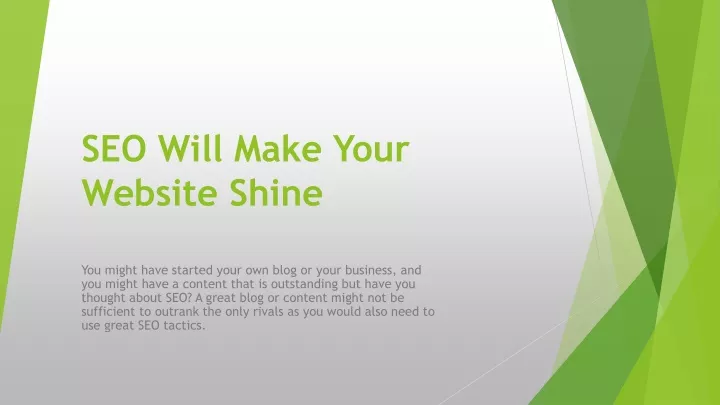seo will make your website shine