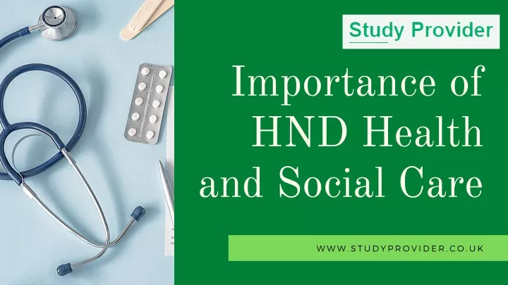 importance of hnd health and social care