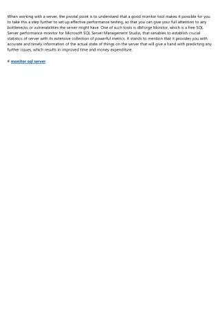 A Step-by-step Guide To Sql Server Performance Monitoring