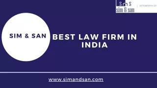 Full Service Law Firm In India And Dubai- Sim & San