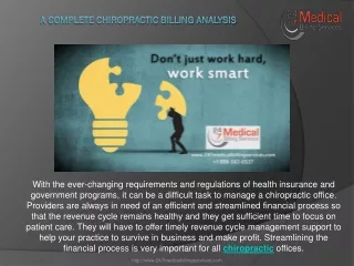 a complete chiropractic billing analysis