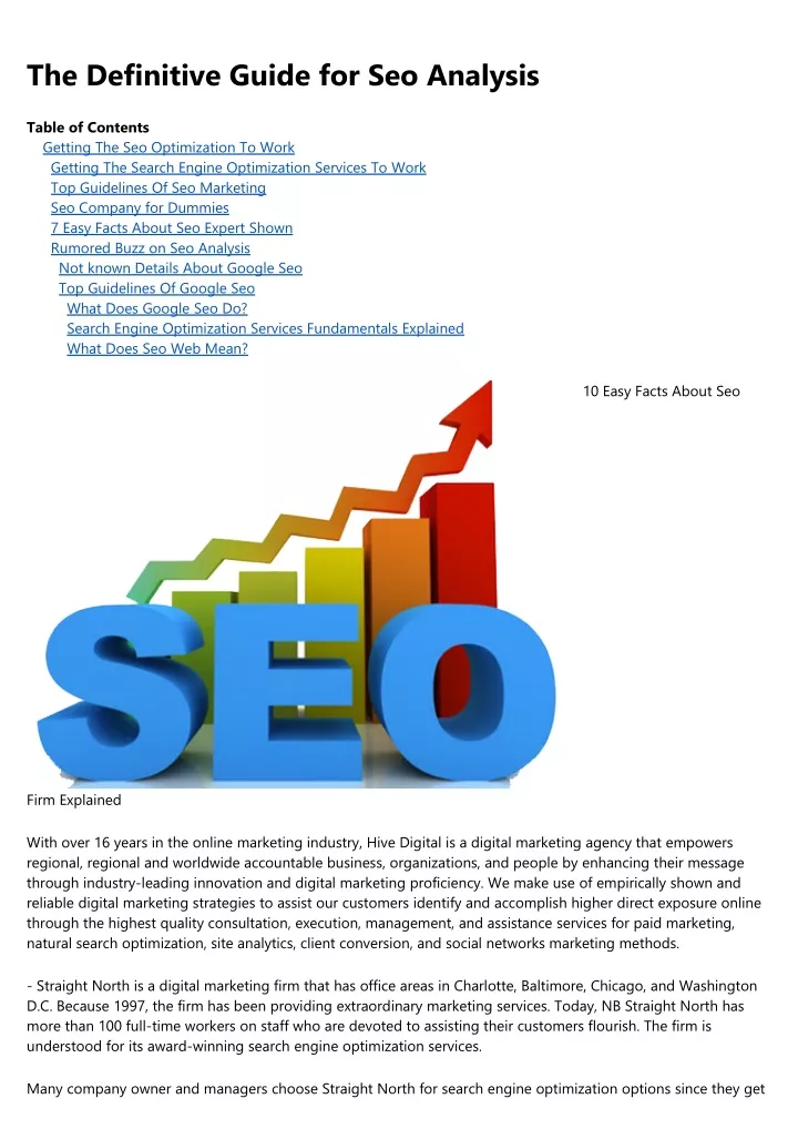 the definitive guide for seo analysis