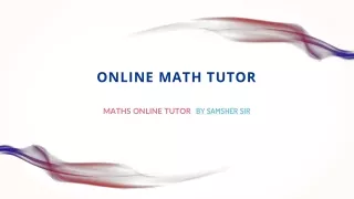 online math tutor