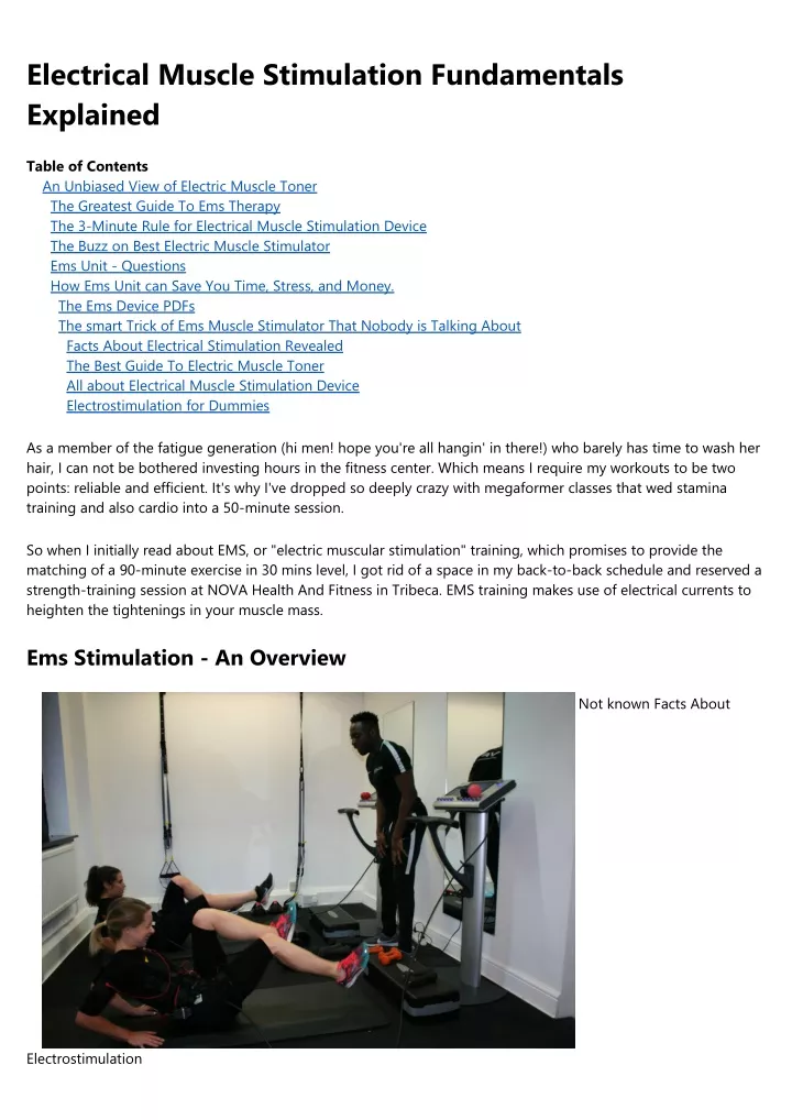 electrical muscle stimulation fundamentals