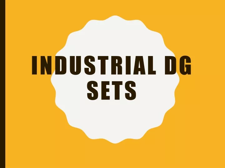 industrial dg sets