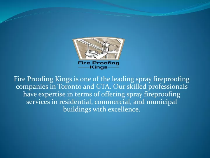 fire proofing kings is one of the leading spray