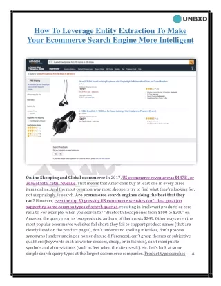 How To Leverage Entity Extraction To Make Your Ecommerce Search Engine More Intelligent