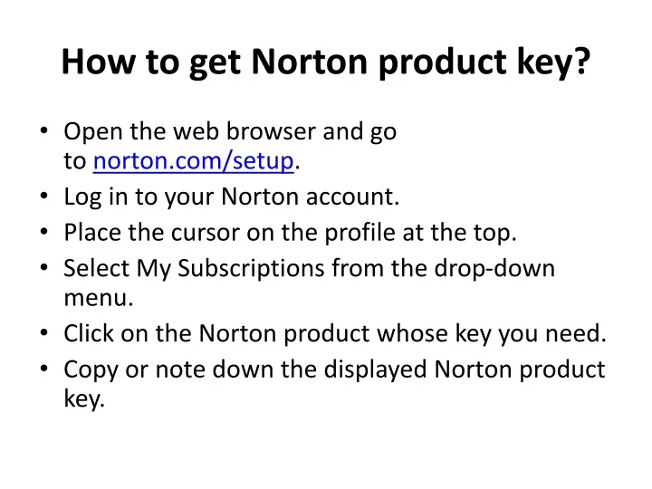 how to get norton product key