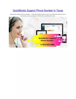 quickbooks support phone number in texas
