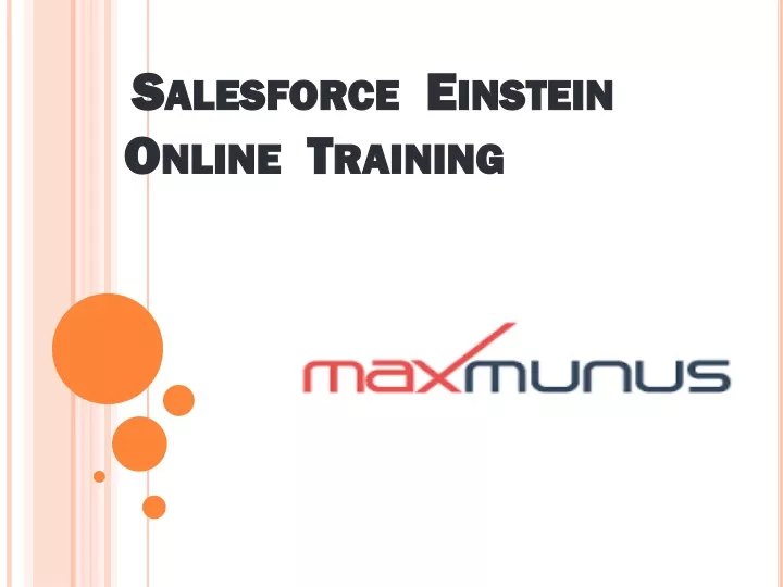 salesforce einstein online training