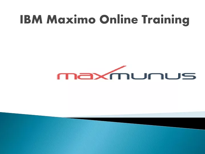 ibm maximo online training