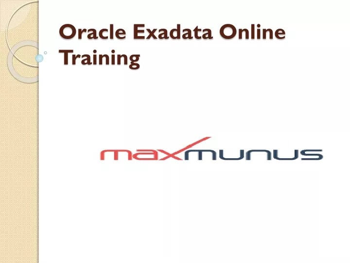 oracle exadata online training