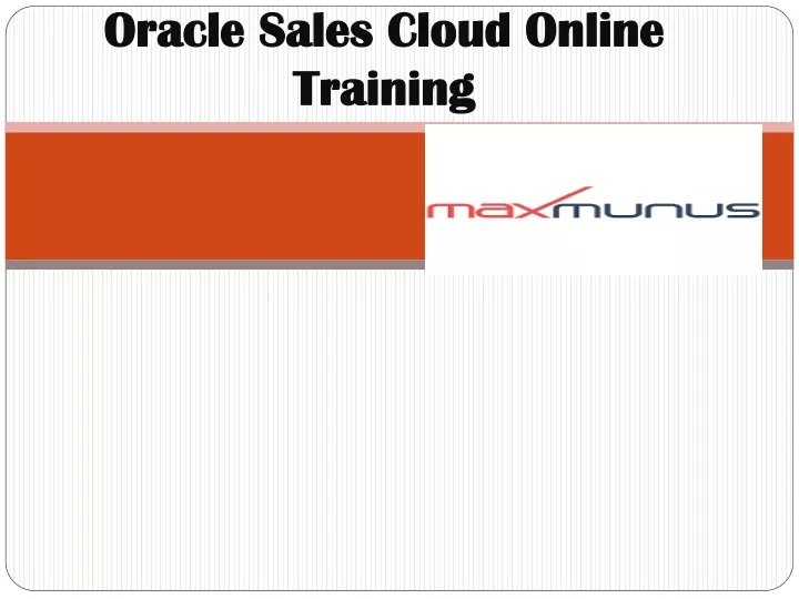 oracle sales cloud online training