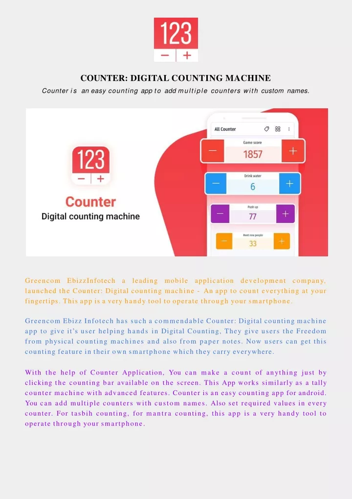 counter digital counting machine counter