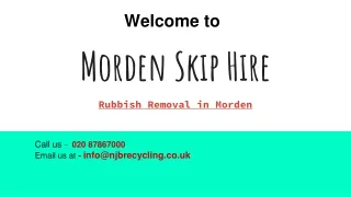 Same Day Rubbish Removal in Morden at affordable prices