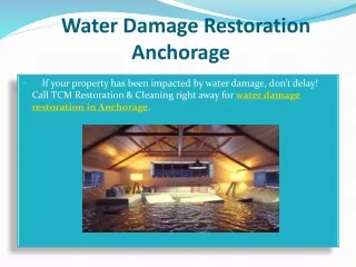 Water Damage Restoration Anchorage