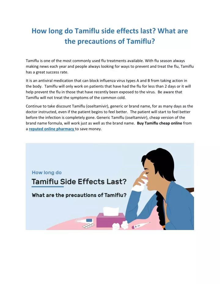 how long do tamiflu side effects last what