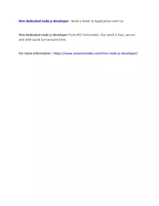 hire dedicated node js developer build a node