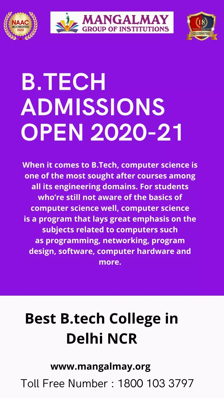 b tech admissions open 2020 21