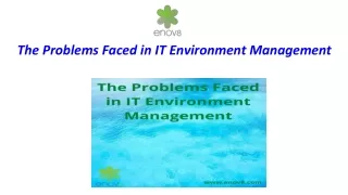 the problems faced in it environment management