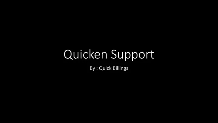 quicken support