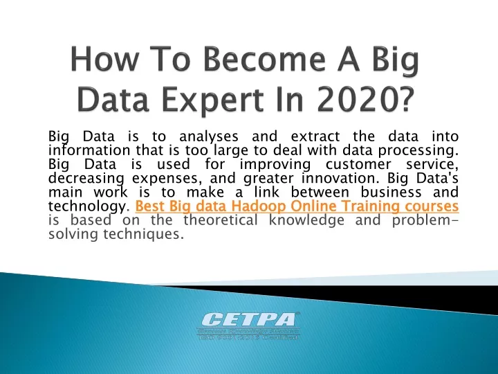 how to become a big data expert in 2020