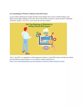 get top ranking of website by hiring virtual