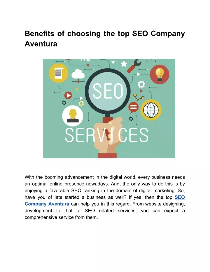 benefits of choosing the top seo company aventura