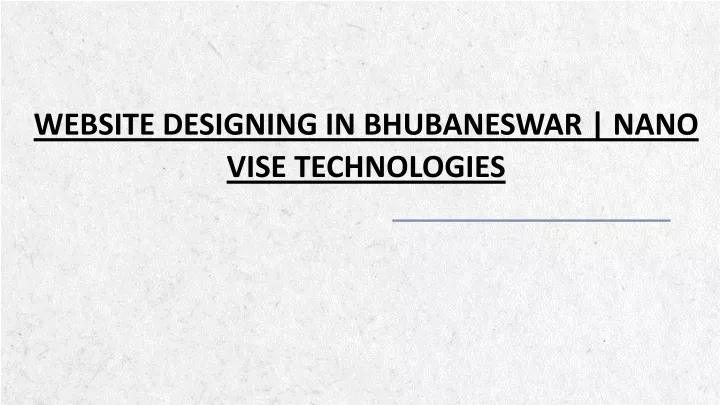 website designing in bhubaneswar nanovise technologies