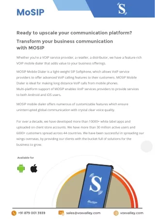 Transform your business communication with MoSIP