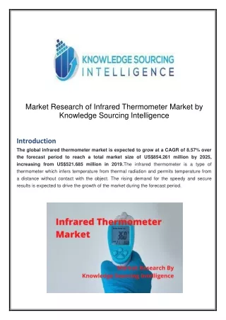 Market Research of Infrared Thermometer Market by Knowledge Sourcing