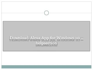 download alexa app for windows 10 helpsection
