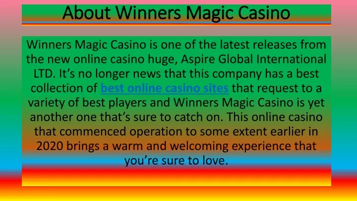 about winners magic casino