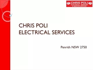 Best Electrician in Penrith - Chris Poli Electrical