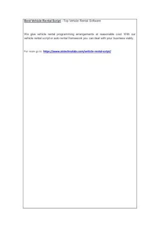best vehicle rental script top vehicle rental