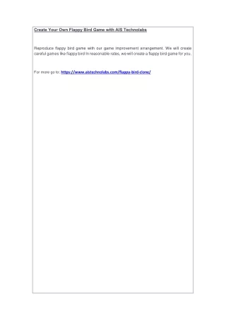 create your own flappy bird game with