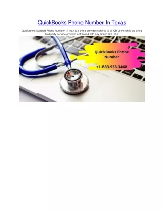 quickbooks phone number in texas