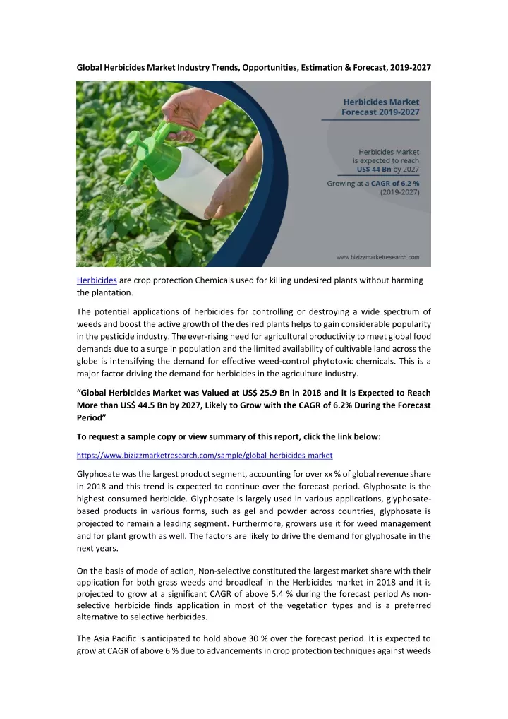 global herbicides market industry trends