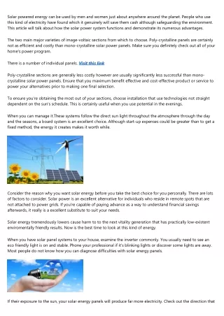 solar powered energy can be used by men and women