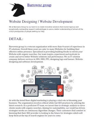 Website Development and designing company in India