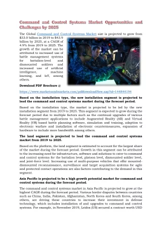 the global command and control systems market