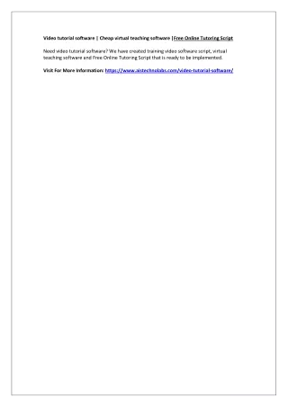 video tutorial software cheap virtual teaching