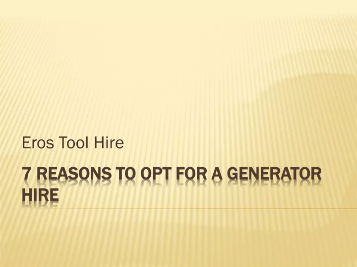 eros tool hire