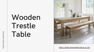 Shop Wooden Trestle Table Online at Front Row Furniture