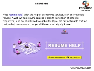 resume help
