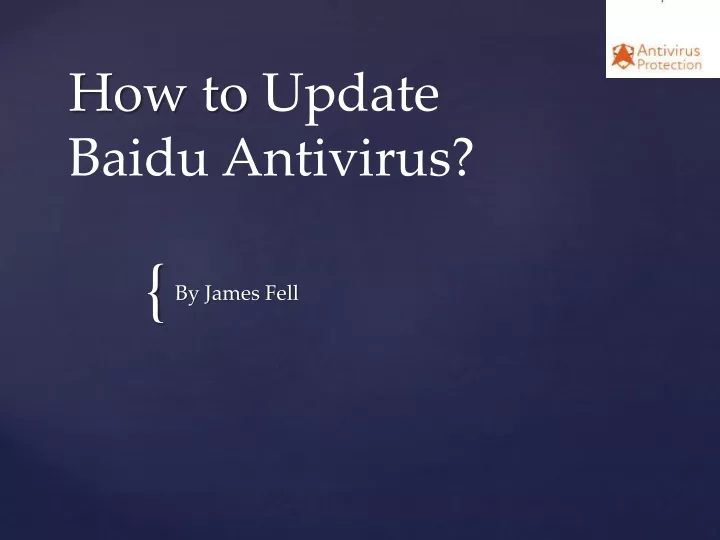 how to update baidu antivirus
