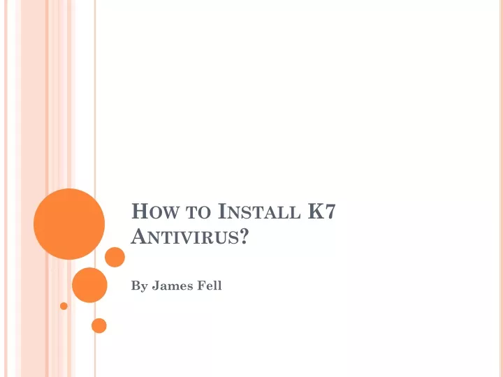 how to install k7 antivirus