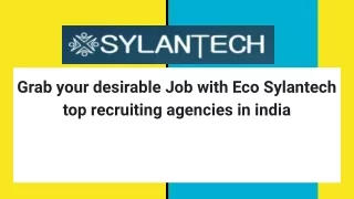 Grab your desirable Job with Eco Sylantech top recruiting agencies in india
