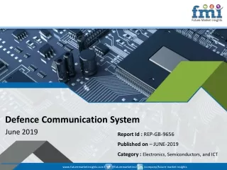 Defence communication system market  in Good Shape in 2029; COVID-19 to Affect Future Growth Trajectory